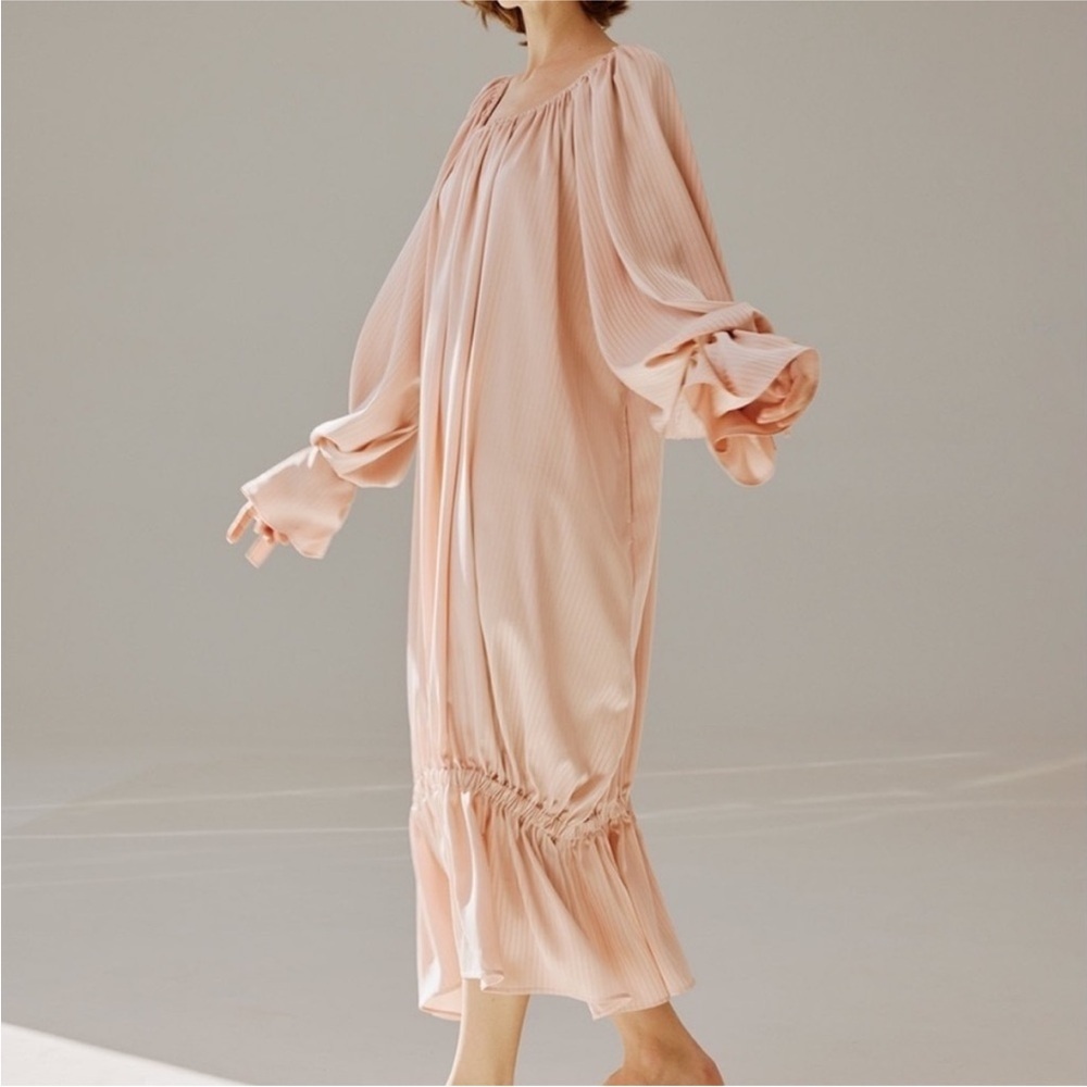 Nap Loungewear Lottie Tie Cuff Maxi Dress Womens Size Small